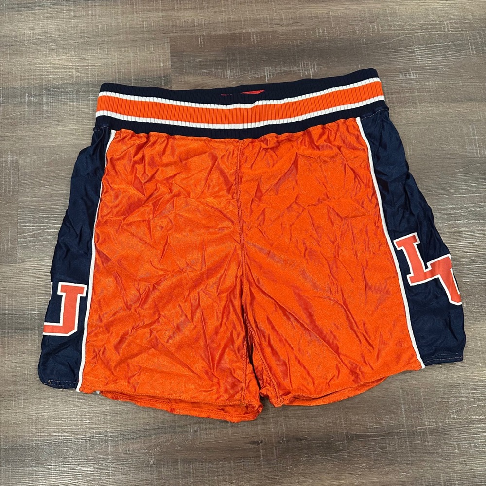 Vtg Rawlings 70s 80s Langston Lions LU Basketball Shorts Mens 38 USA Orange Navy